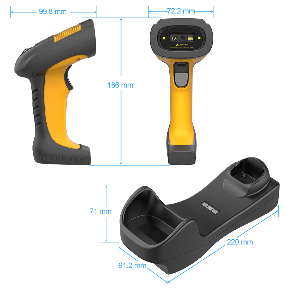 Wireless Handheld 2D Barcode Scanner 2.4g