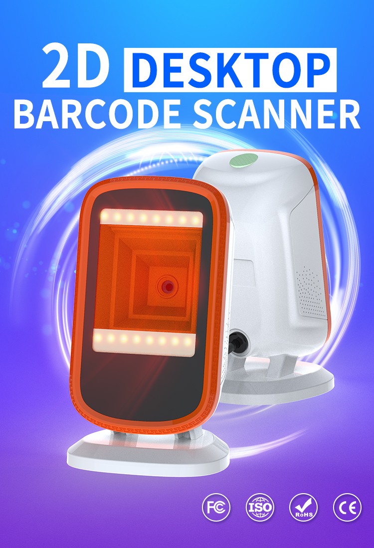 Wireless Barcode Scanner Handheld1d 2D Bar Code Scanner with 2.4g USB Receiver